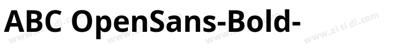 ABC OpenSans-Bold字体转换